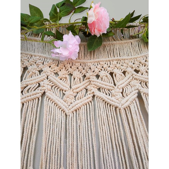 Bohemian Macrame Braided Rope Curtain/Tapestry - Picture 5 of 10